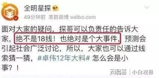 卓伟爆料大料视频,揭秘娱乐圈惊天大料！